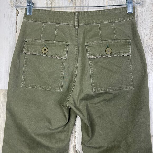 Sundance Women’s Pants 2 Green Cotton Spandex w Lace Trims Casual‎ Contemporary - Picture 3 of 15
